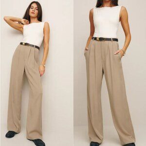 Reformation Petites Mason Pant in Khaki (Size 0P)